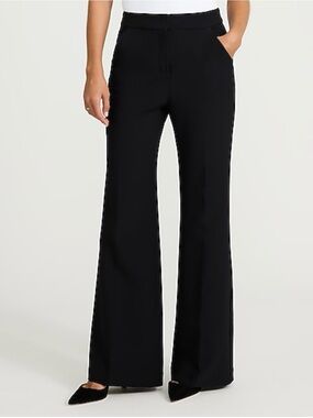 Express Editor high waist flare trousers studio stretch twill- black 4short